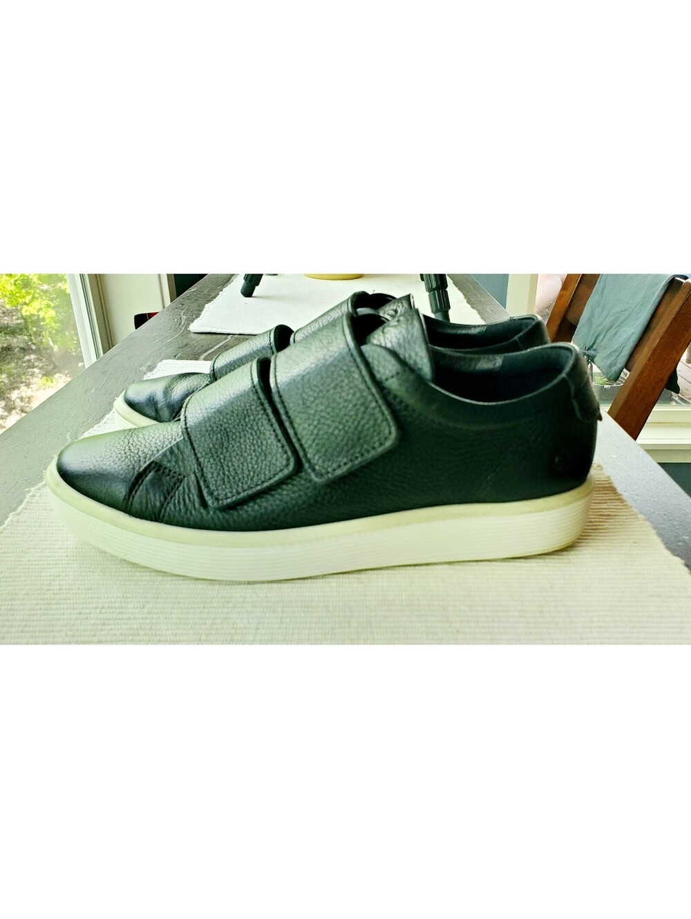 ECCO Soft 8 Womens Black Pebbled Leather Sneakers Shoes 39 US 8-8.5
